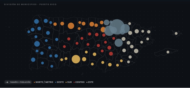 Live map of Puerto Rico municipalities